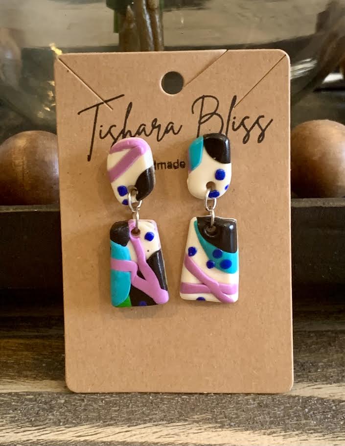 Blue & Pink Geometric Small