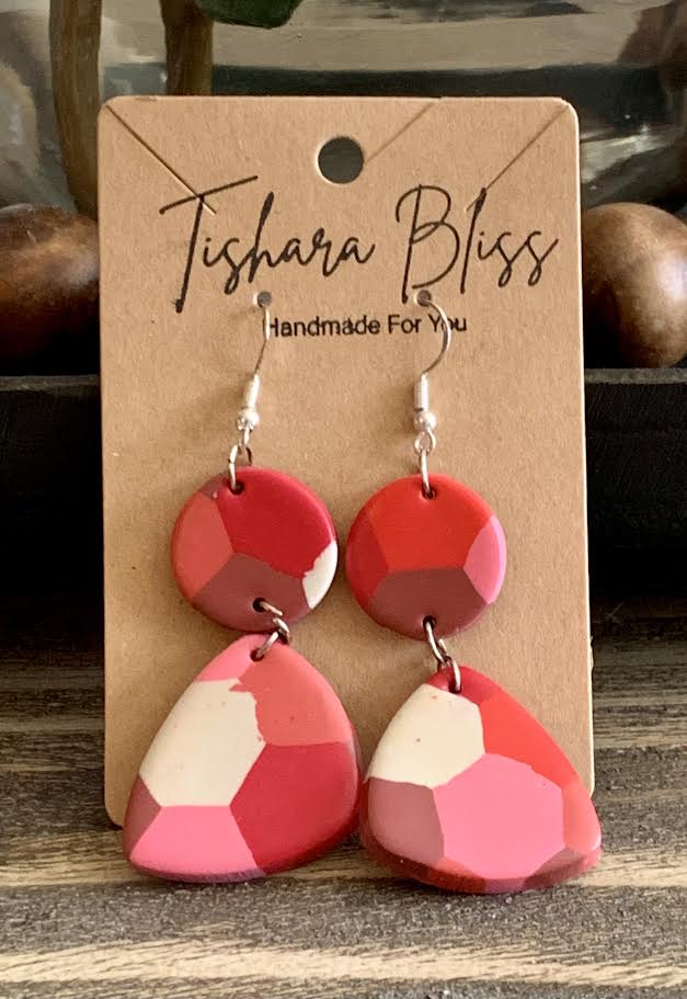 Red & Pink & White Soccer Shapes