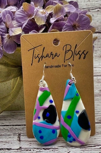 Green & Purple Teardrops
