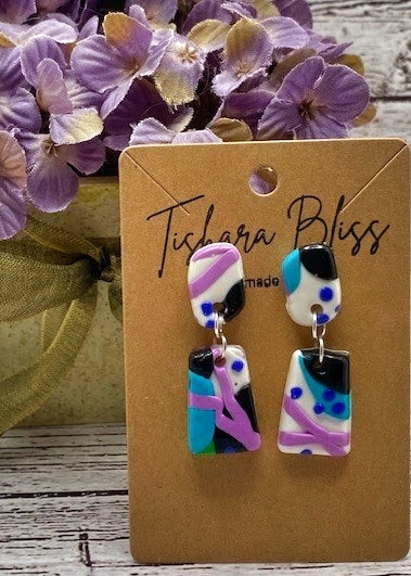 Blue & Purple Small Double Trapezoids