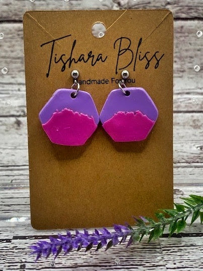 Purple & Dark Pink Geometric Shapes