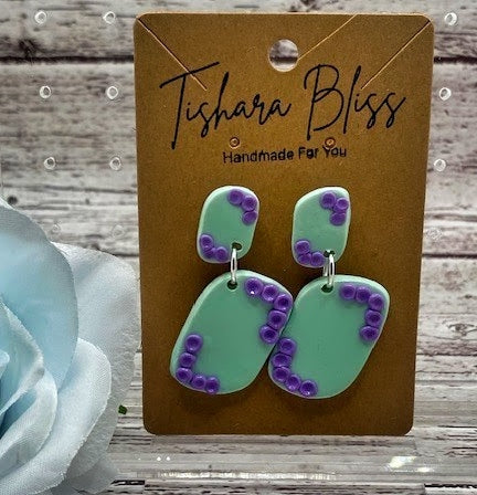 Aqua & Purple Trapezoid Shapes