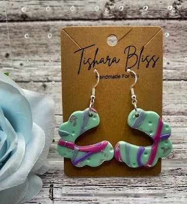 Green & Purple Wavy Horseshoes