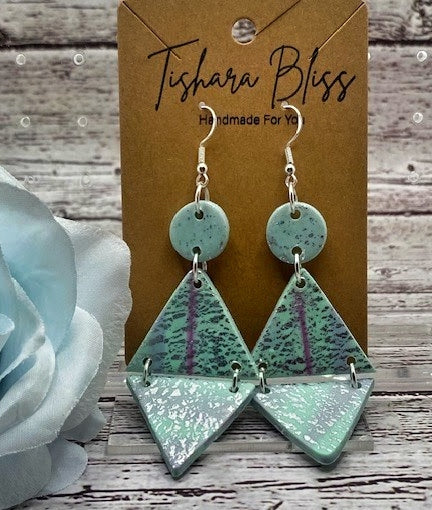 Aqua & Purple Triangles