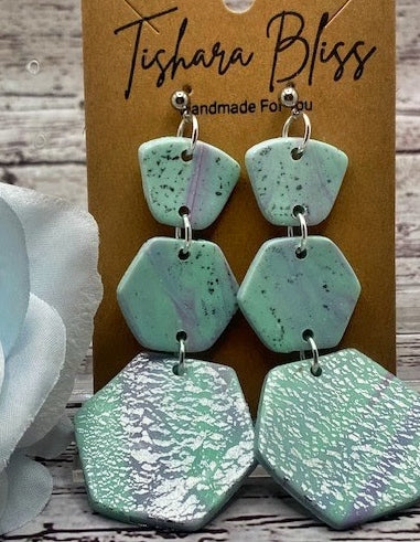 Aqua & Purple Geometric Shapes