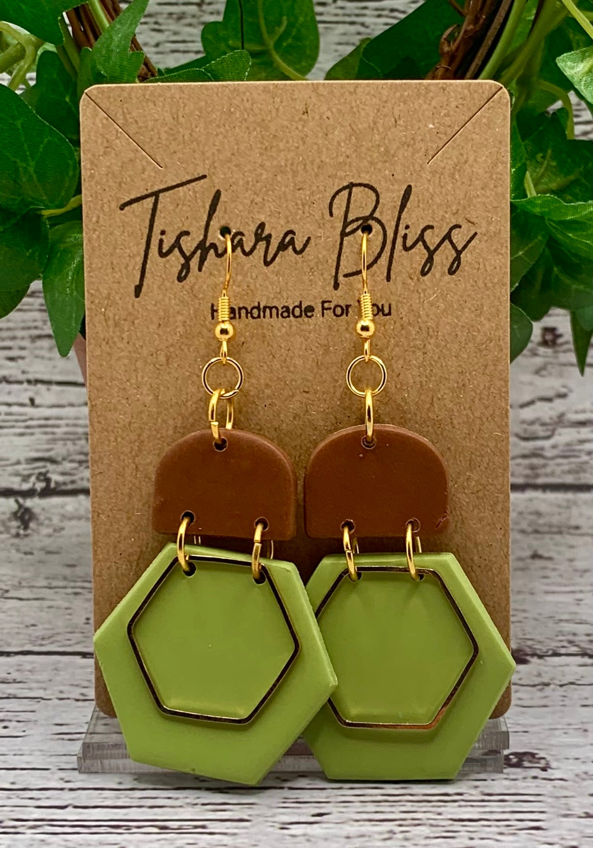 Green & Brown Geometric Shapes