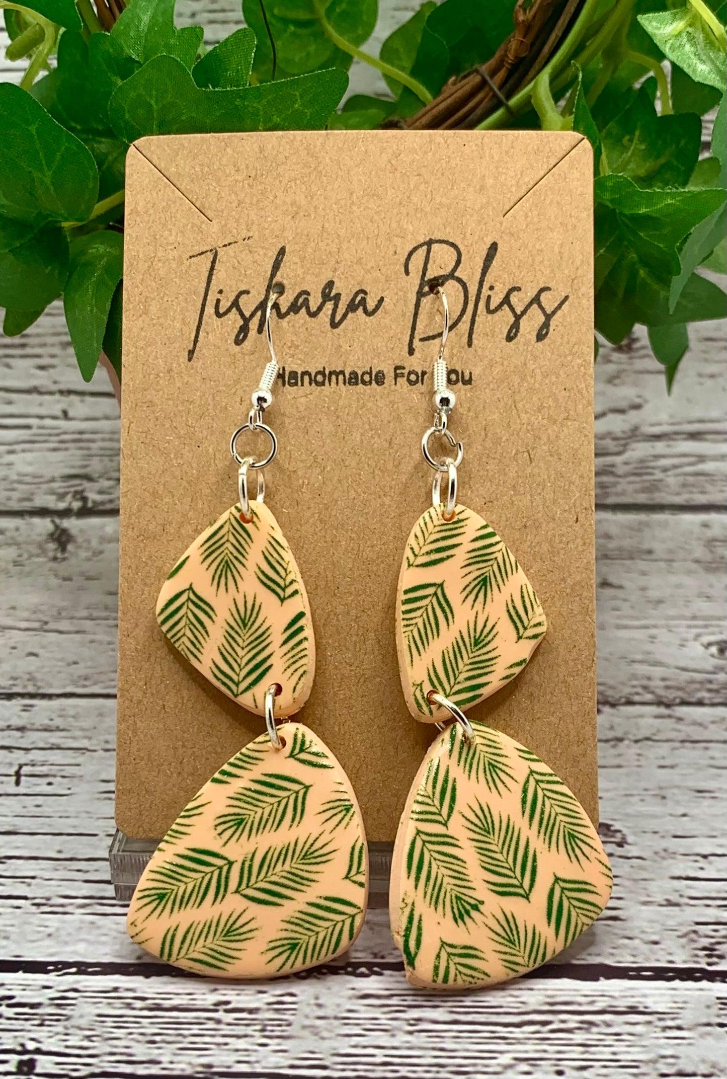Beige & Green Double Geometric Shapes