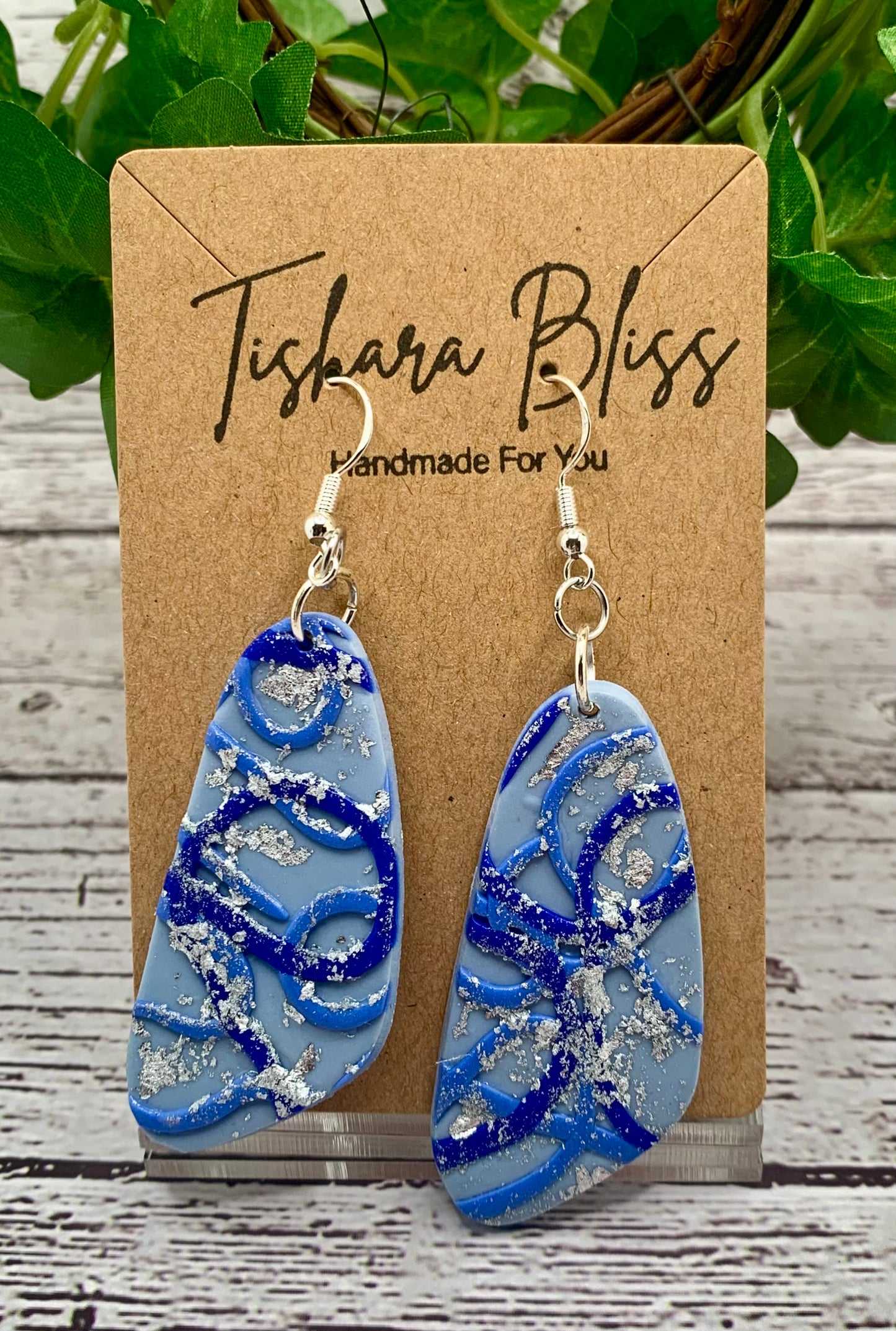 Silver & Blue Geometric Shapes