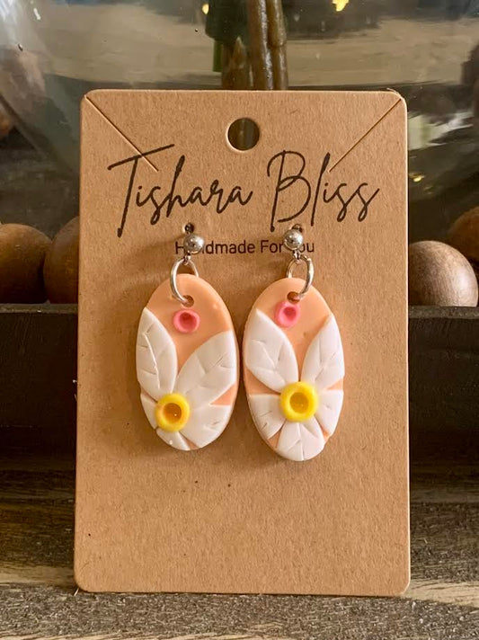 Peach Ovals & Flowers