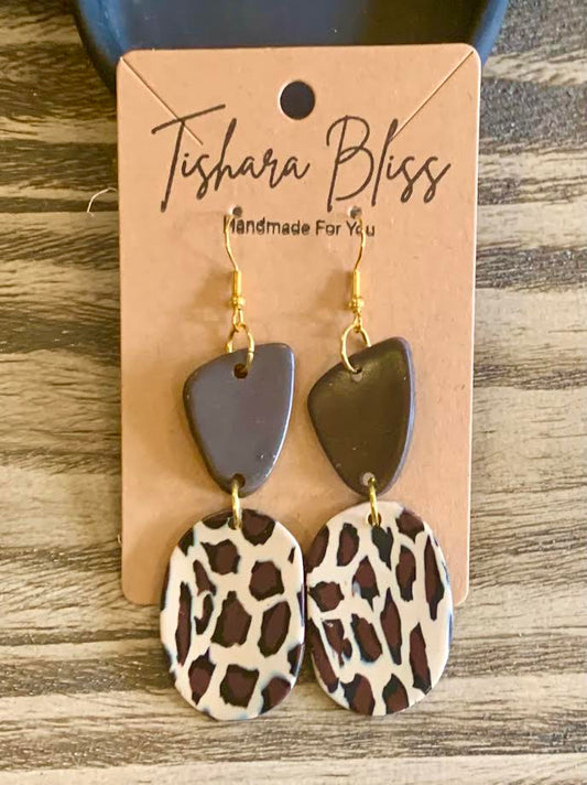 Leopard Ovals & Brown Trapezoids II