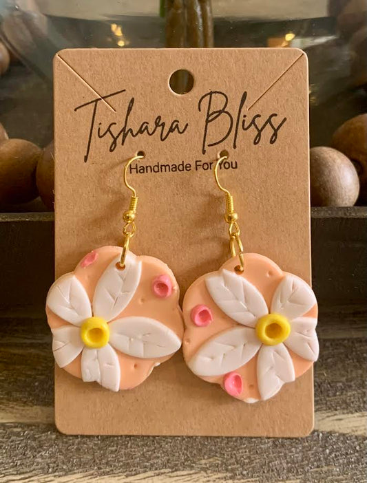 Peach Bumpy Circles & Flowers