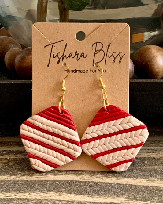 Red & White Fabric Squares