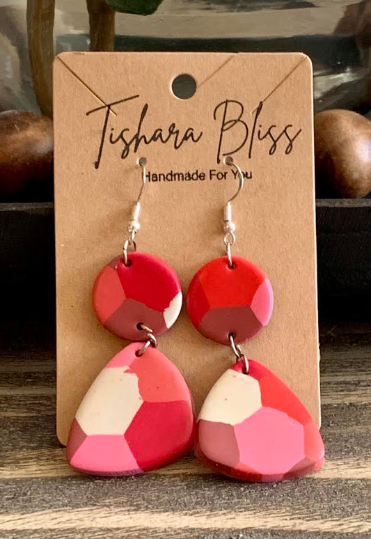 Red & Pink & White Soccer Shapes