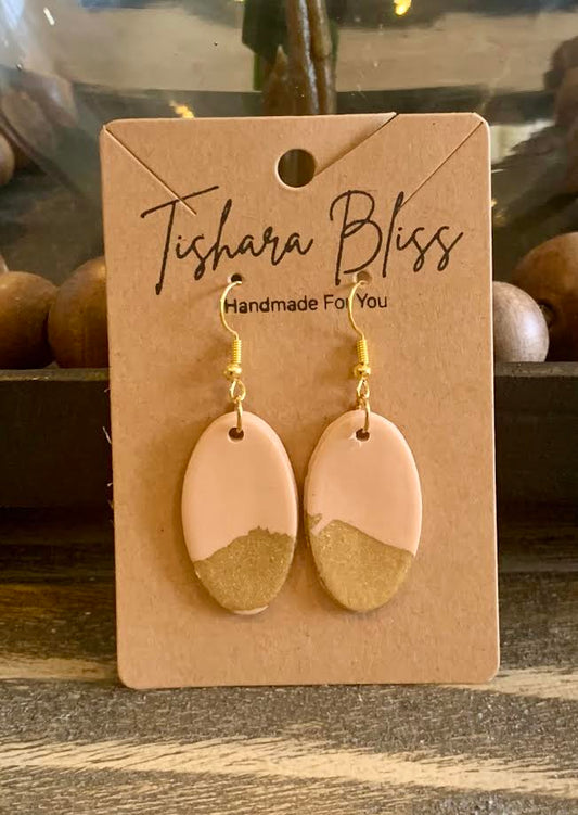 Peach & Gold Ovals