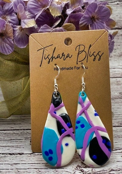 Blue & Purple Tear Drops