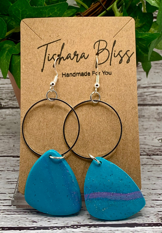 Blue Geometric Shapes With Hoops