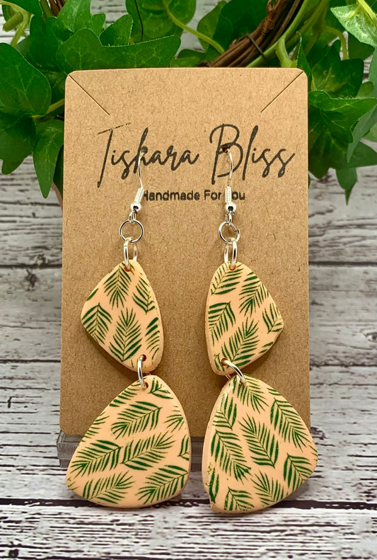 Beige & Green Double Geometric Shapes